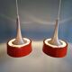 Paire de suspensions scandinaves en aluminium brossé, Philips, années 60