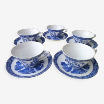 Set de 5 tasses à café en porcelaine du Japon