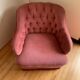 Upholstered toad armchair