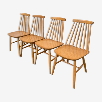 Chaises scandinaves Pinnstol ZPM Radomsko 1950