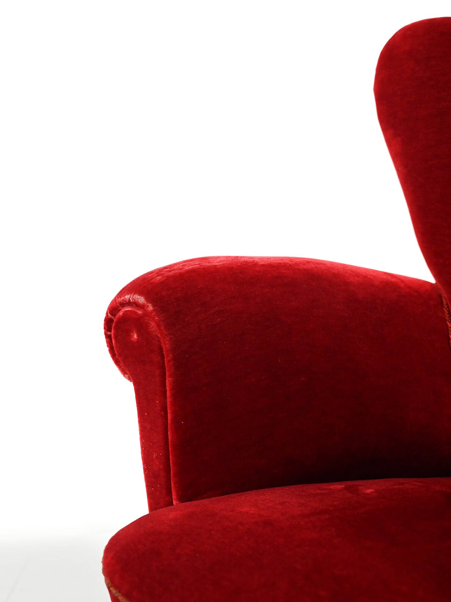 Pair of Swedish 1940s shell-back armchairs