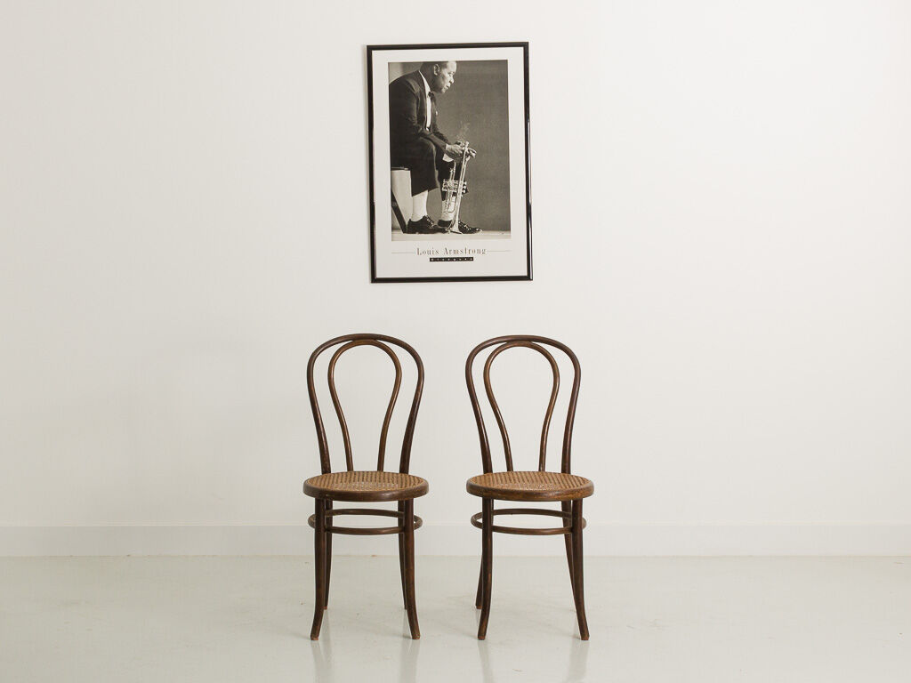 Pair of Fischel bentwood chairs