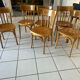 Set of 6 vintage SNCF bistro chairs from the 1960s.