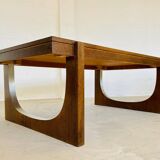 Table basse danoise en teck et céramique, années 1960
