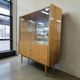 Vintage wooden display cabinet / multi-level display / bar furniture