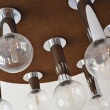 Vintage lamp of the 70s design in chrome glass space age