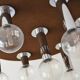 Plafonnier des années 70 design en verre chromé space age