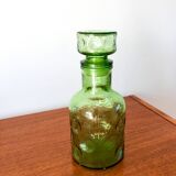 green bubbled glass carafe from the 70s