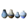 Set of 4 porcelain vases from the early 20th century by François Paul Louchet.