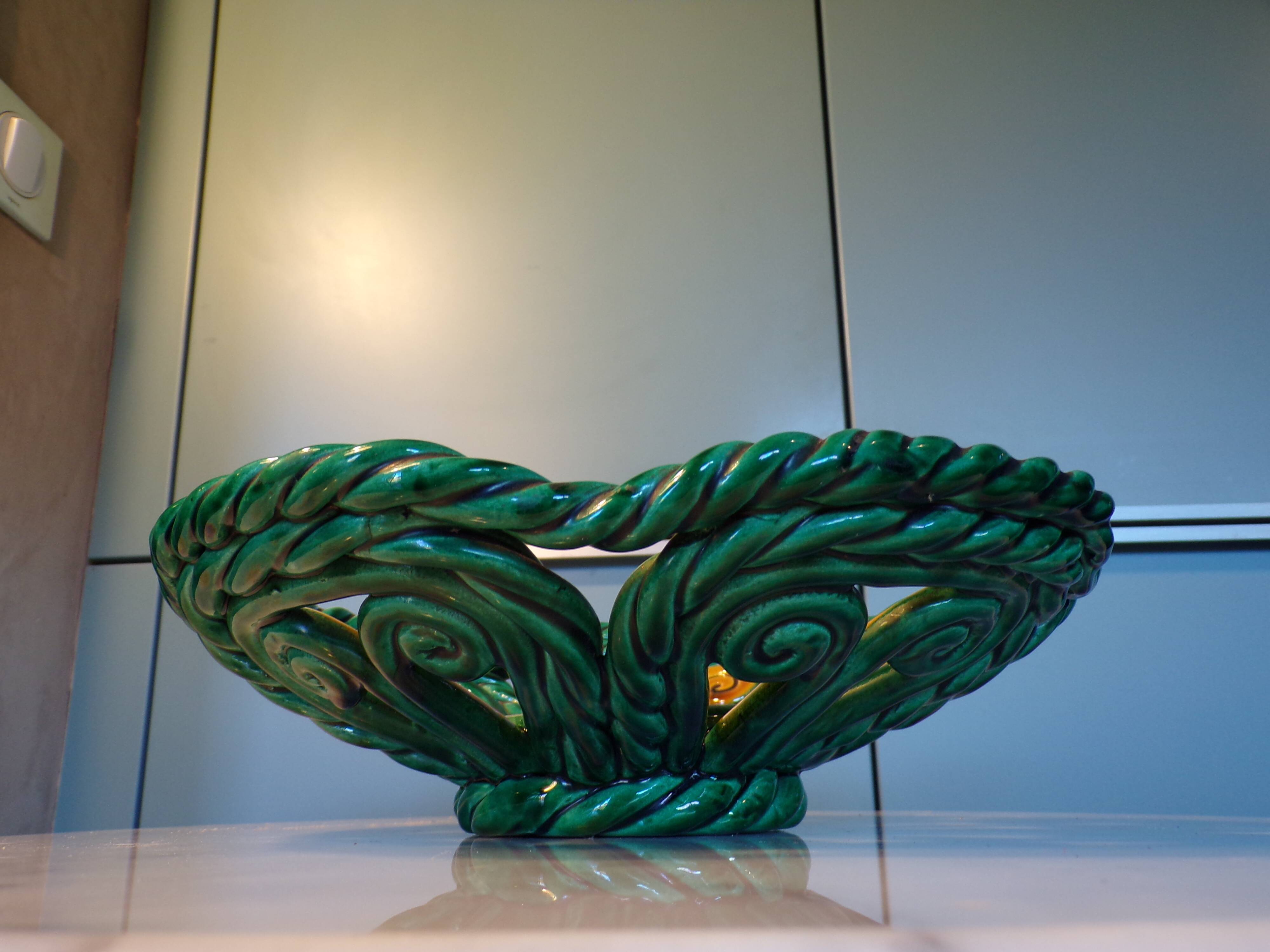 Vallauris ceramic braided bowl Ø31cm