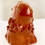 Bust of a pensive child in plaster