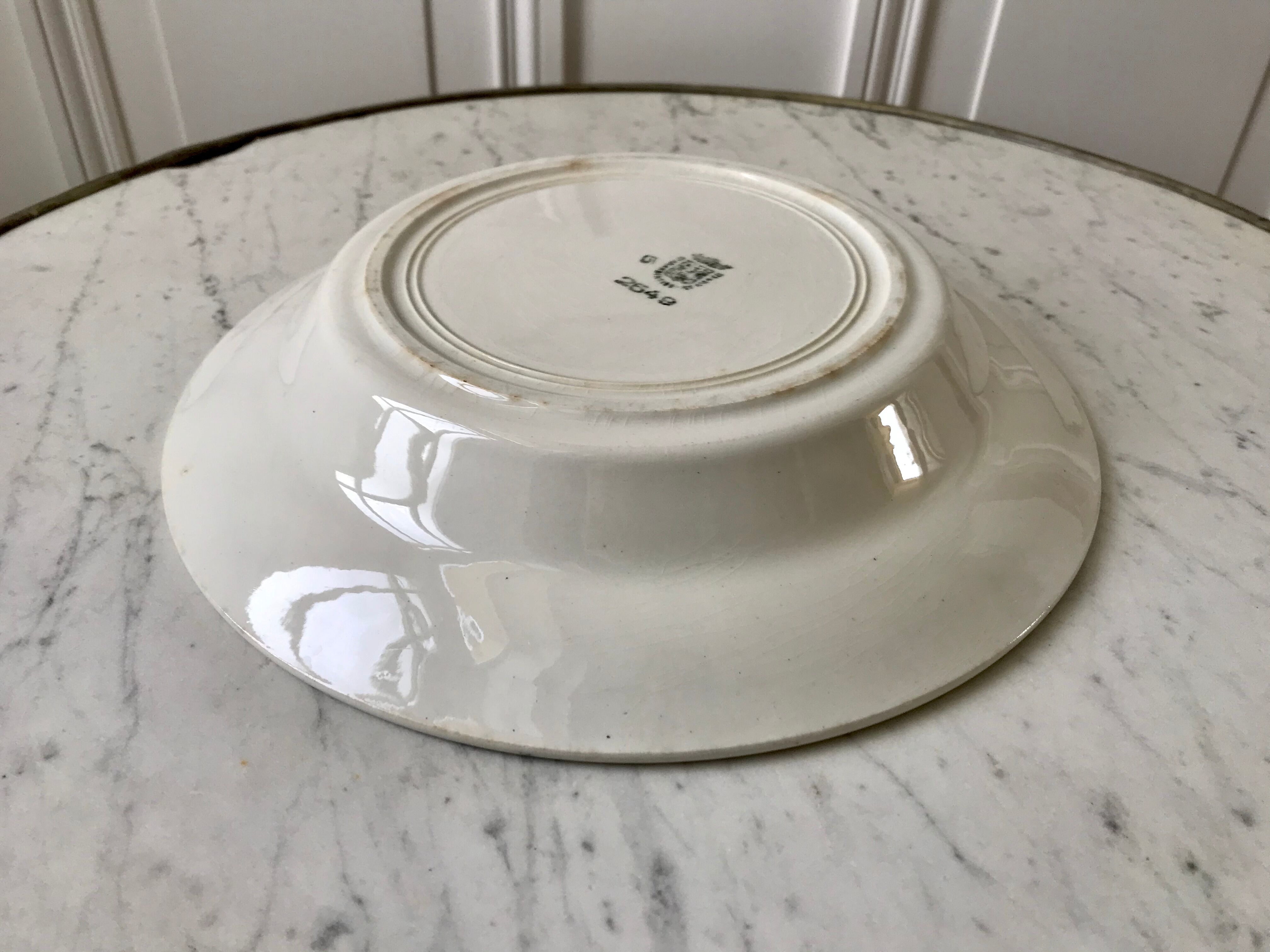 Hollow dish Saint-Amand pink flowers 30s