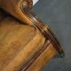 Vintage club chair with leather ears cognac Netherlands