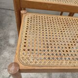 Set of 3 vintage cane nesting coffee tables