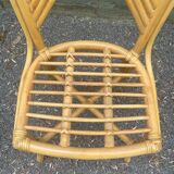 Set of four rattan chairs