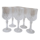 6 verres à pied cristal