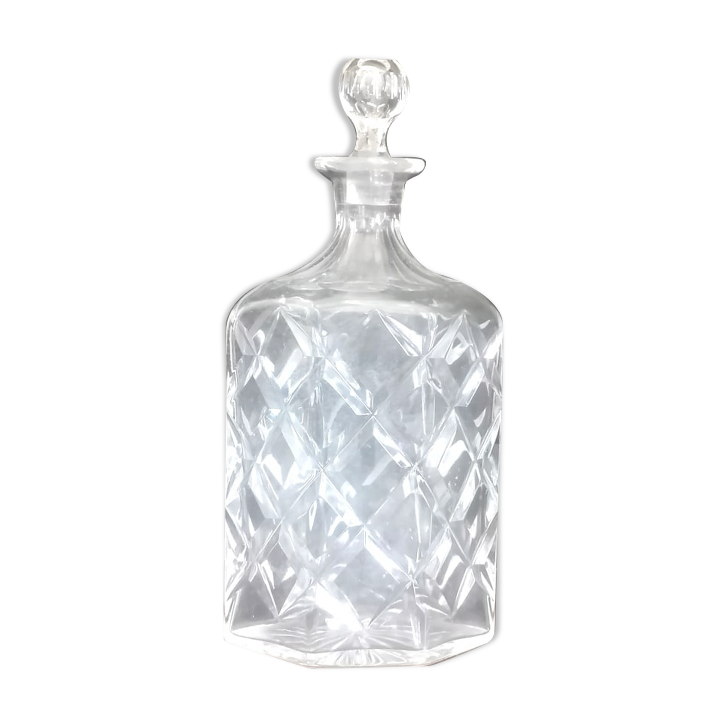 Napoleon III style cut whisky decanter