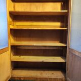 Armoire d'école vitrée, années 50