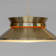 Brass colored aluminium pendant light by Carl Thore for Granhaga Metall. Sweden 1970s.