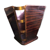 Antique art deco design rosewood waste paper basket