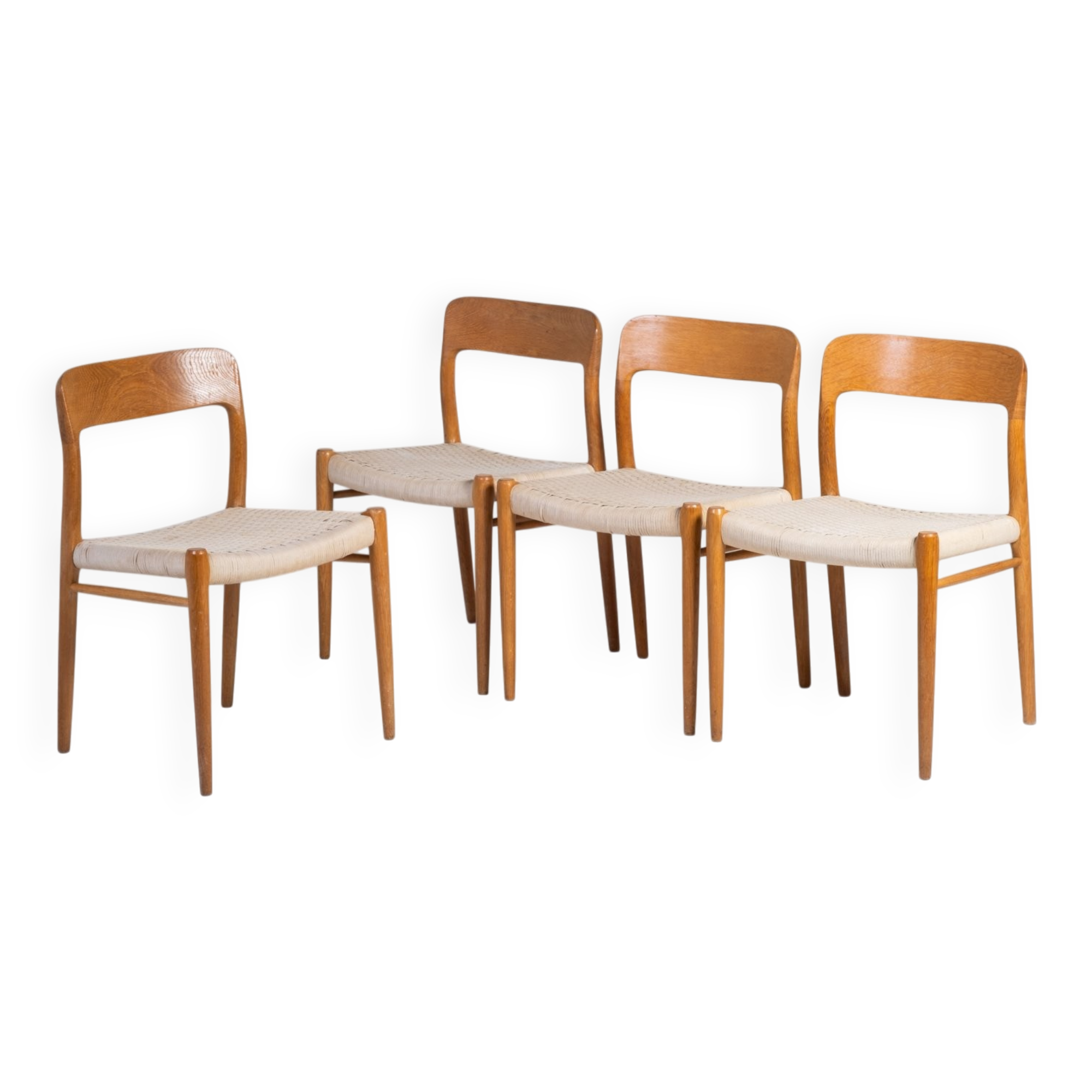Oak chairs by Niels Otto Møller, 1960s, Set of 4