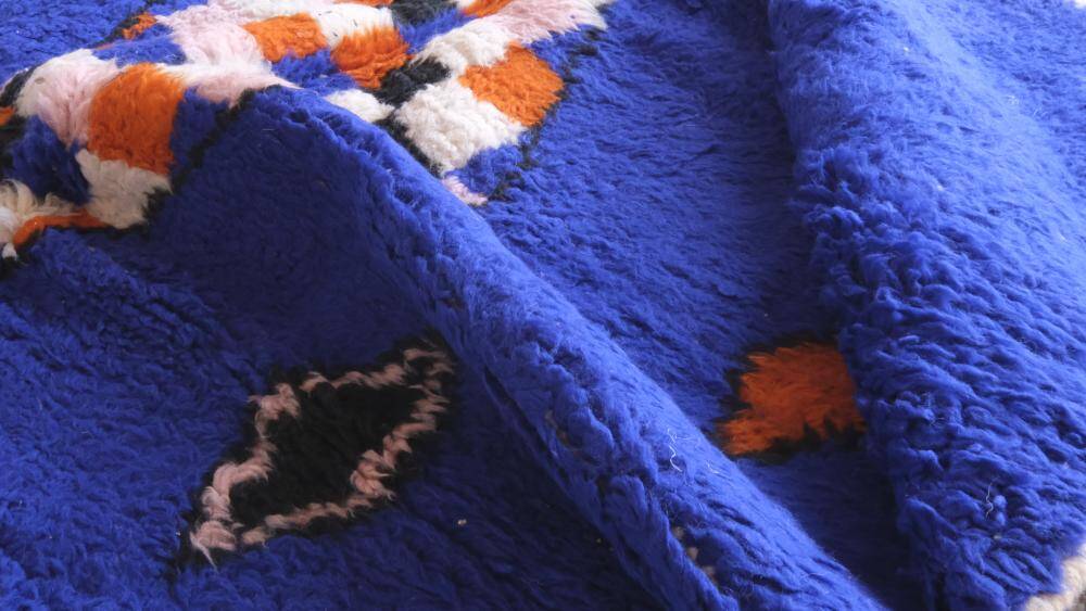 Tapis Marocain Bleu - 295 x 206 cm