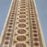 Vintage Indian Long runner 475x80 cm Bokhara wool rug tribal handmade