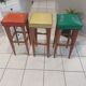 Suite of 3 bar stools Vintage Bistrot 1960s