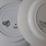 Lot de 6 assiettes plates bleues dépareillées Digoin Sarreguemines et Saint-Amand