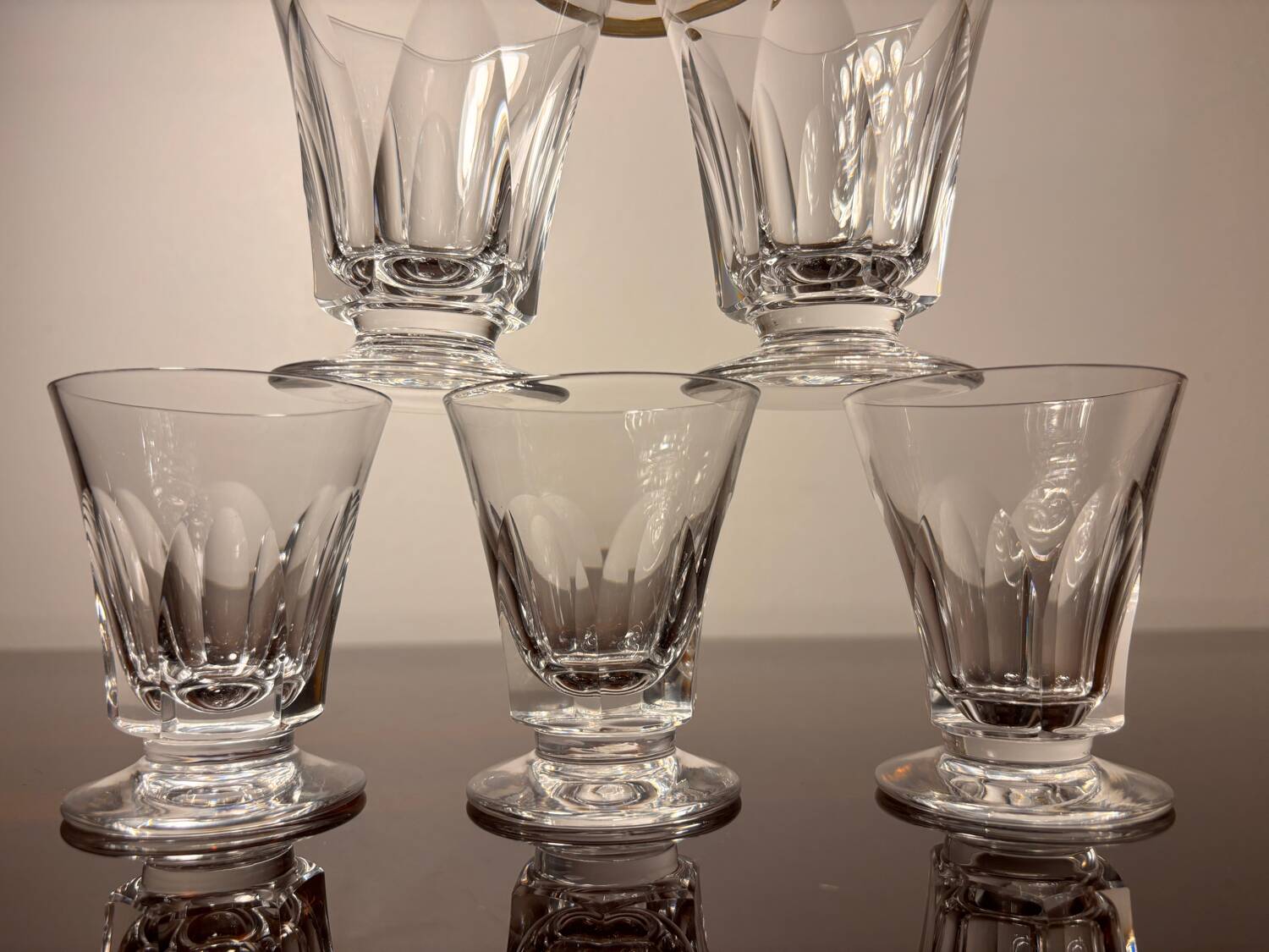 6 Sèvres crystal glasses