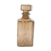 Whisky carafe in brown smoked glass sealed cap