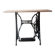 Solid wood and cast iron desk/Singer sewing machine table/entrance console/bathroom furniture