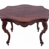 Neorococo Walnut Table, Scandinavia, Around 1880