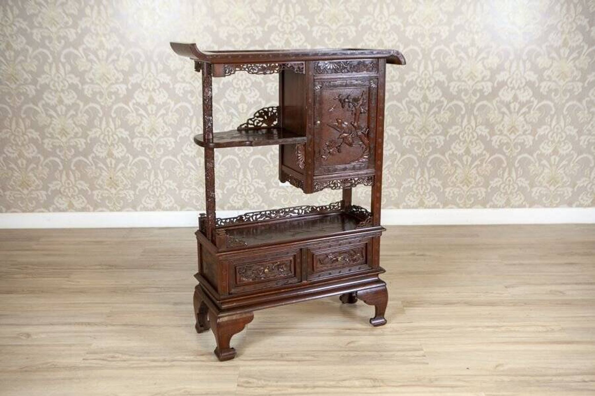 Antique Japanese Cabinet in Exotic Wood
