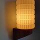 Wall lamp in opaline and vintage teak