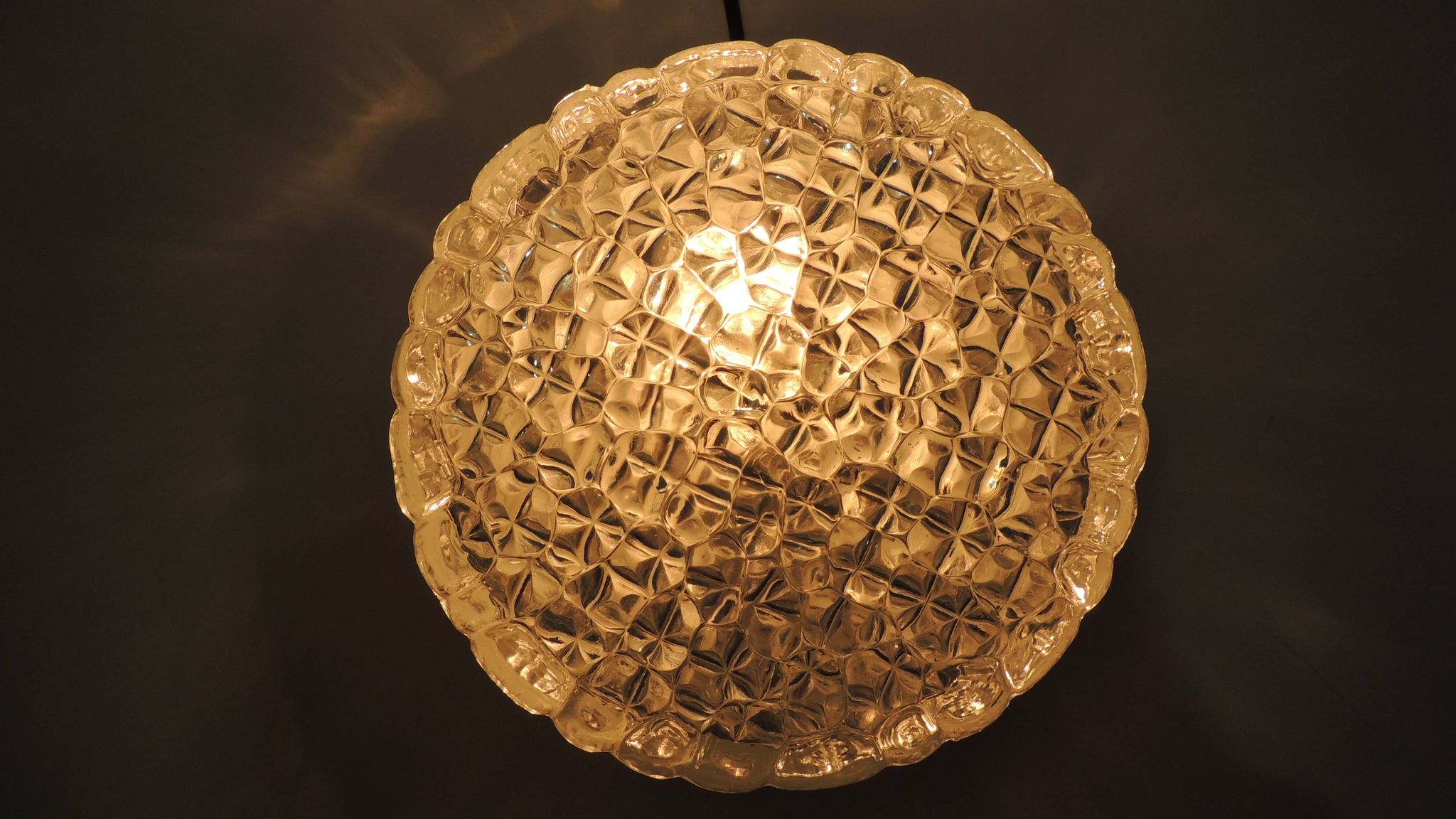 Vintage RZB ceiling light with bubble glass from the 1970s – Industrial wall light