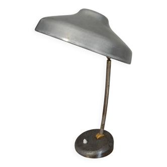 Vintage adjustable workshop lamp in aluminium from the 1930s.