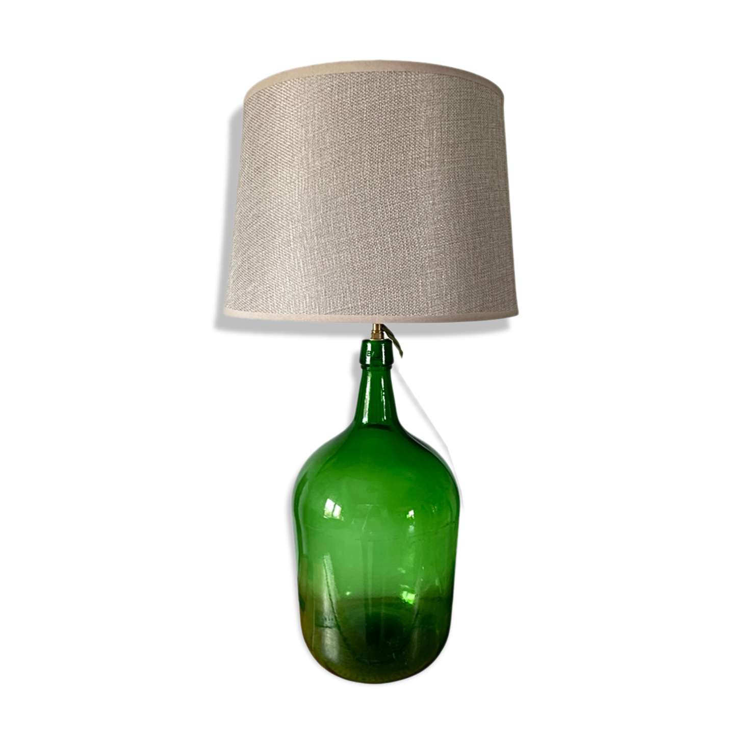Lady Jeanne green table lamp electrified to nine