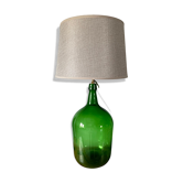 Lampe à poser dame jeanne verte électrifiée à neuf