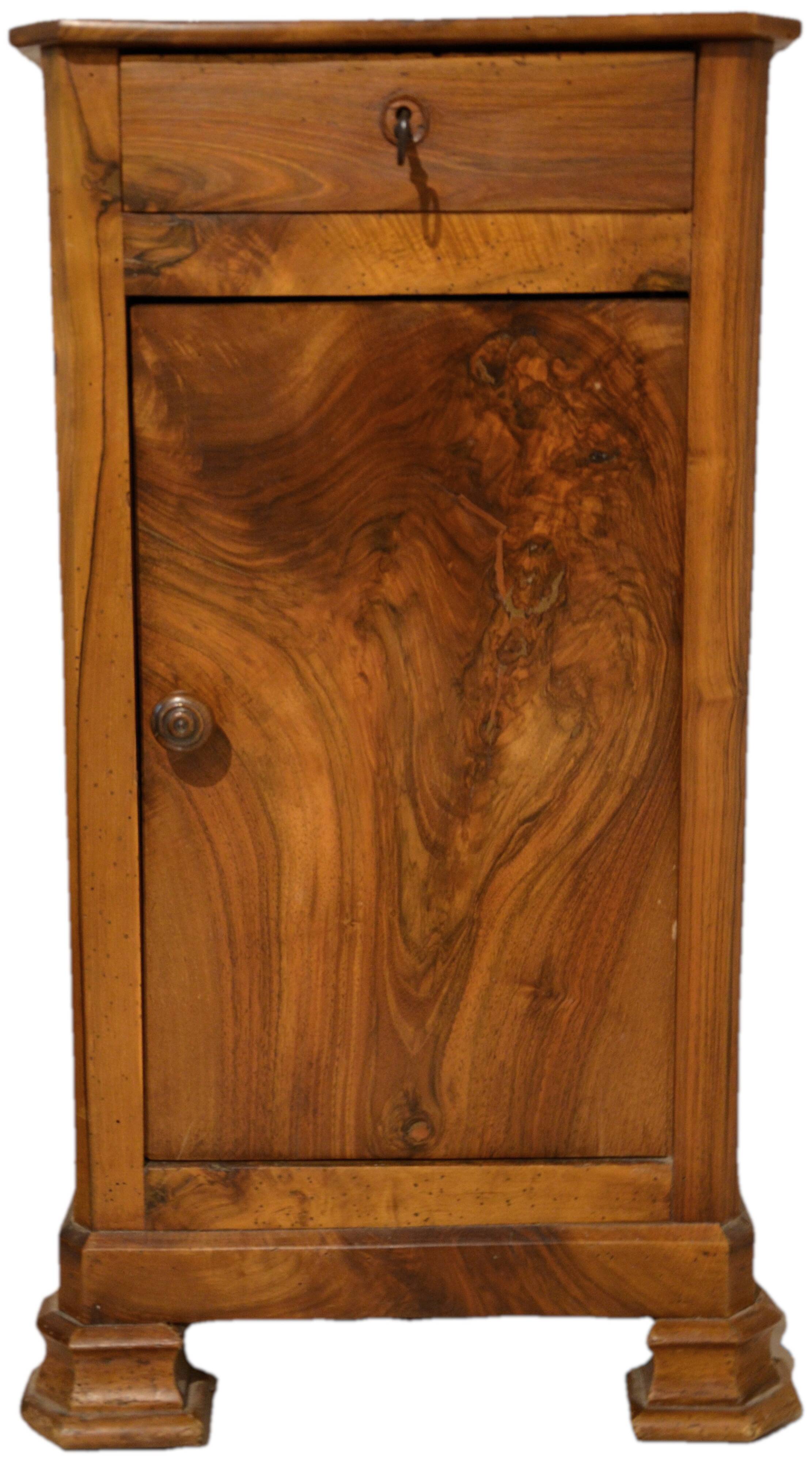 Walnut bedside table