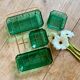 Vintage aperitif tray in glass and gilded metal