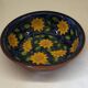 Portuguese ceramic dish decorated with sunflowers