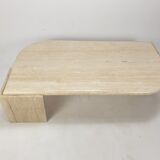 Italian travertine coffee table, 1980s