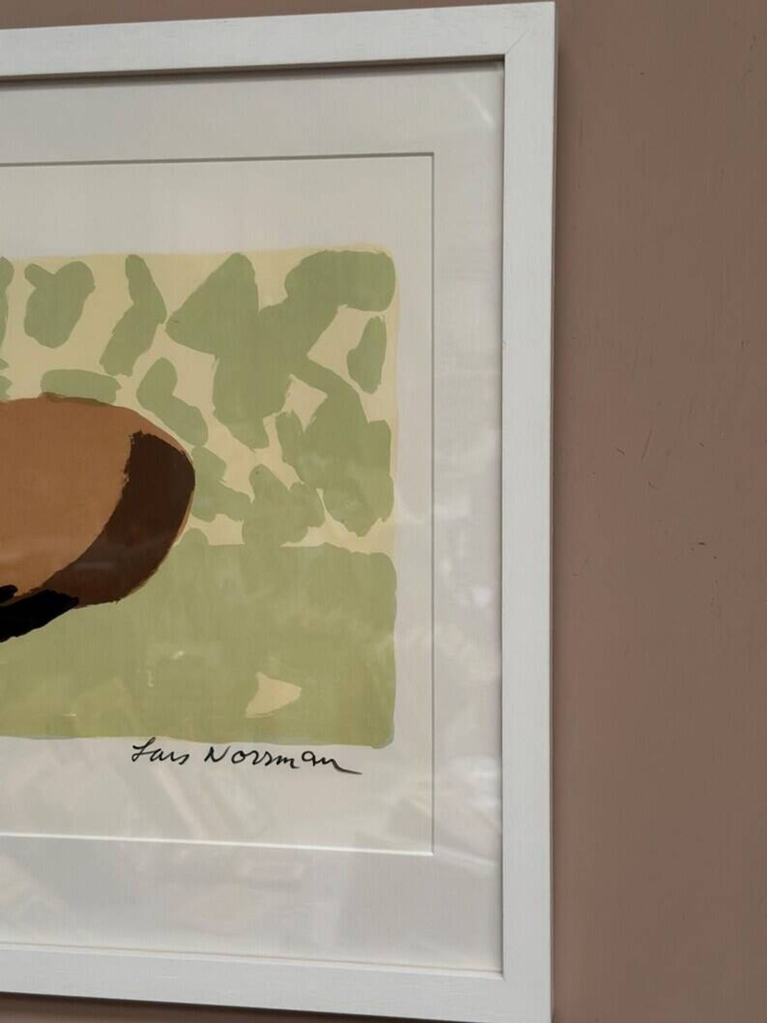 Original Swedish Color Lithograph – “Woman” by Lars Norrman – Signed