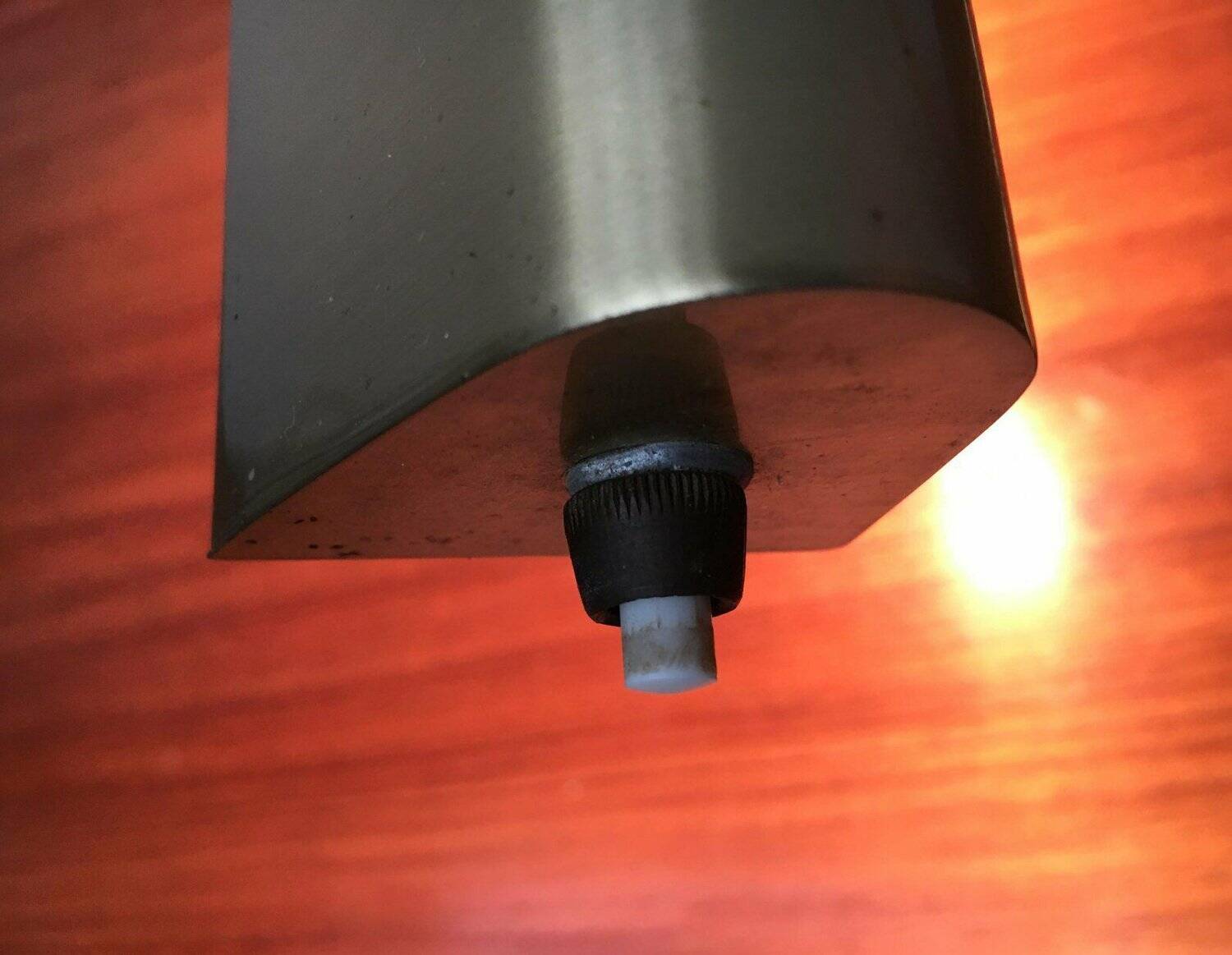 Mid-century brass swan neck table lamp in Hollywood Regency style from the 1960s.