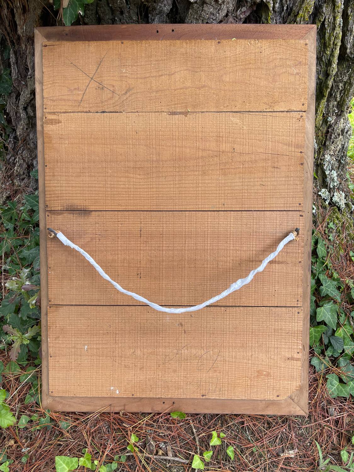 Antique solid wood mirror