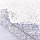 7x10 Light Blue Wool Handmade Woshable Moroccan Rug, 206x304Cm