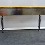 Table pine two-tone black and honey