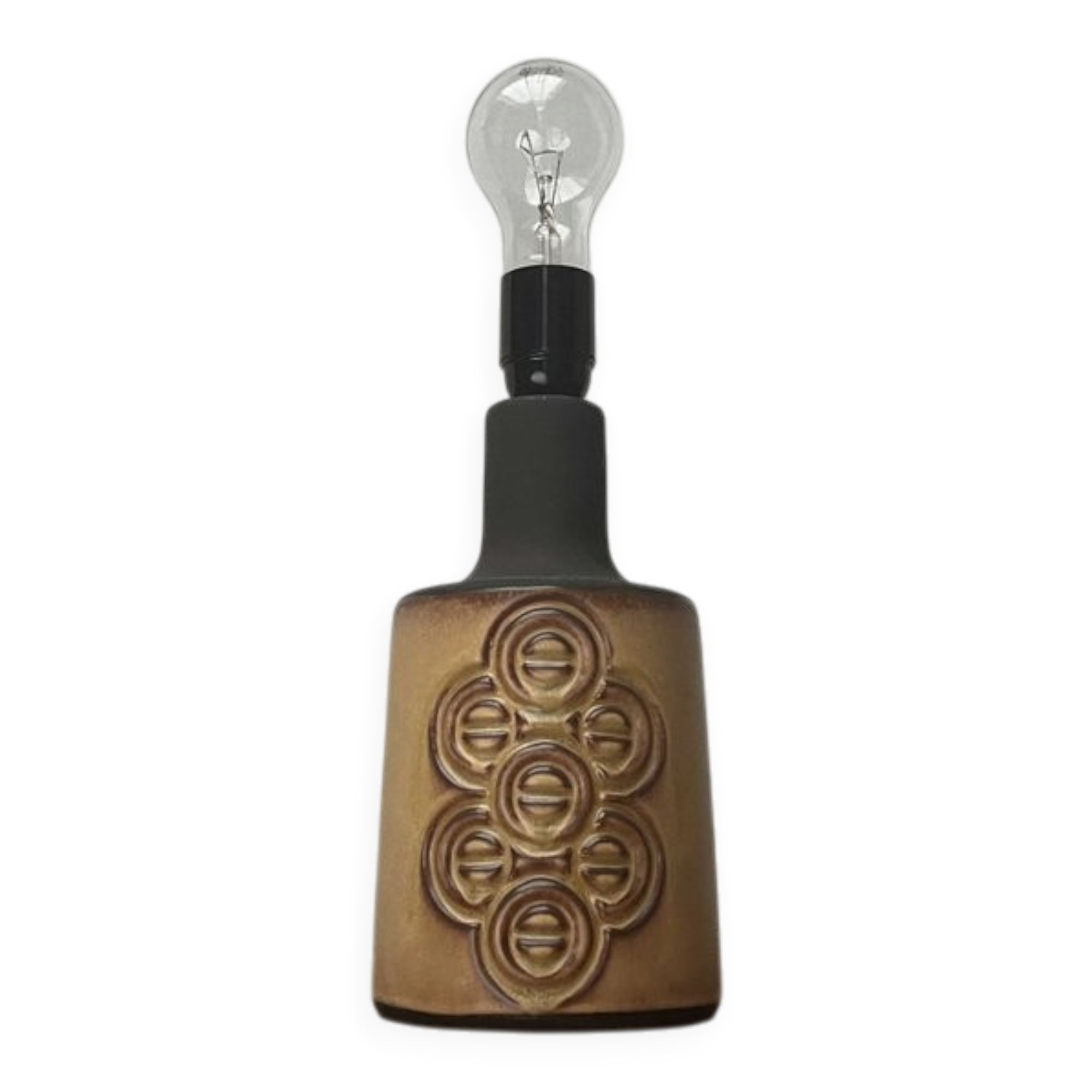 Mid-century Danish studio ceramic table lamp by Frank Keramik, 1960s.
