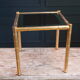 Bamboo brass and smoked glass trio of tables